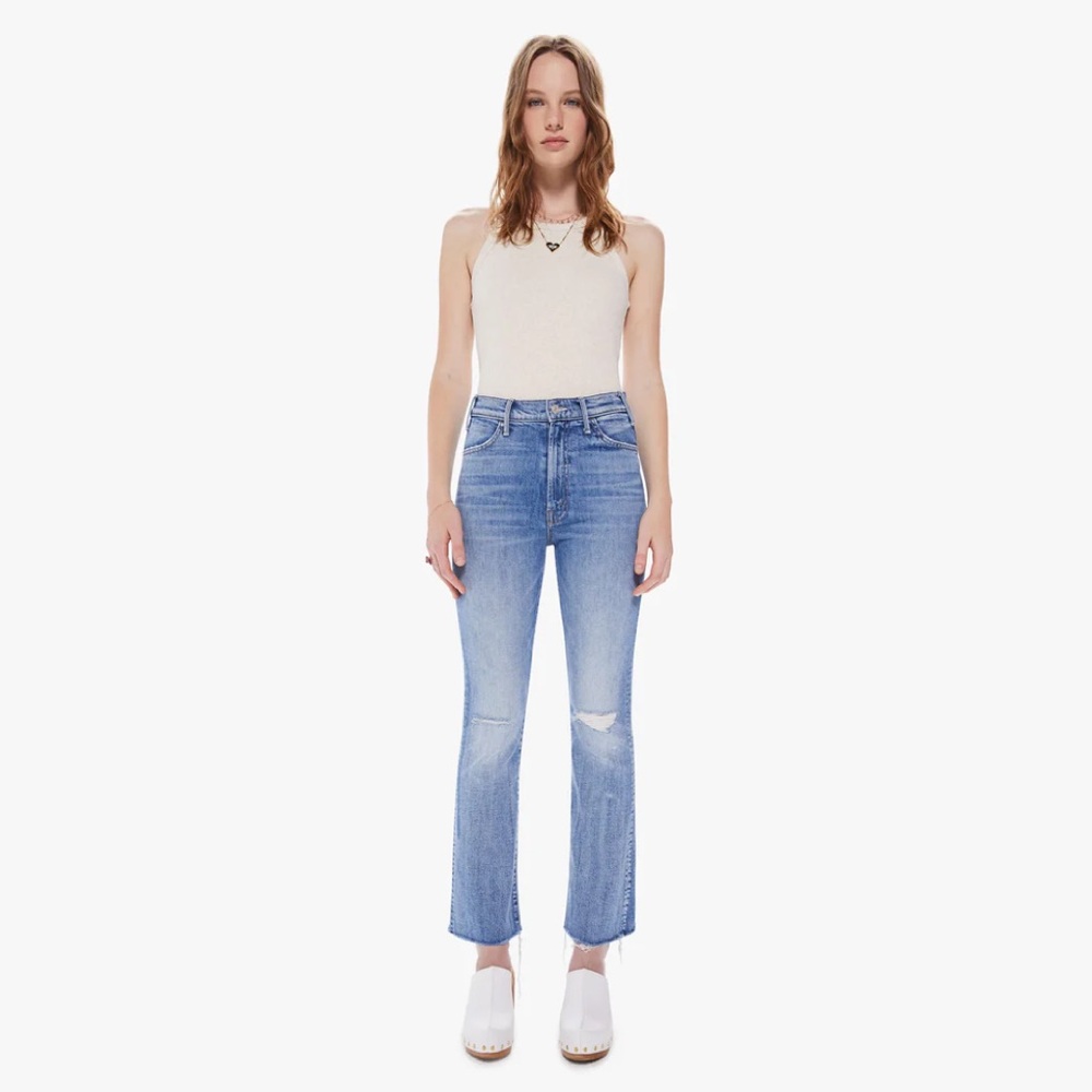 MOTHER Superior The Hustler ankle fray jeans